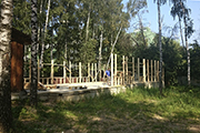 Начало строительство учебного корпуса Воскресной школы, август 2015 г.