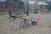 Строительство второй детской площадки, сентябрь 2015 г.
